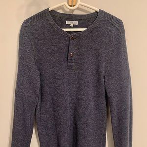 J-Crew Henley Waffle Shirt in dark blue Size Small